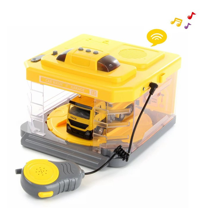 Парковка-автомойка «Стройка», с машинкой и рацией, поливает водой, свет и звук, машина МИКС Парковка-автомойка «Стройка», с машинкой и рацией, поливает водой, свет и звук, машина МИКС