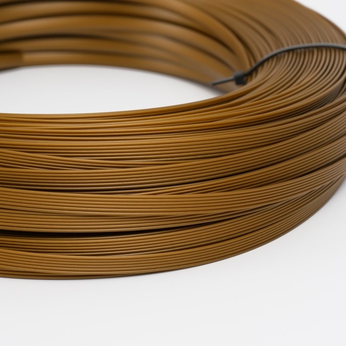 Ротанг искусственный 8 мм 100 м волна (бронза металлик) Ротанг искусственный 8 мм 100 м волна (бронза металлик)