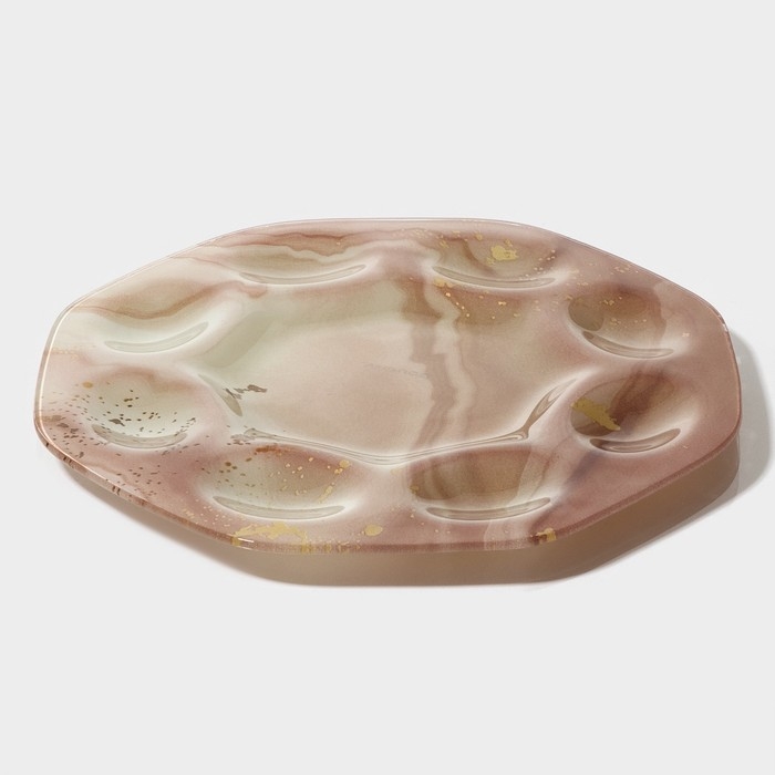 Подставка стеклянная для яиц Доляна «Со светлой Пасхой», d=21 см, 8 ячеек Подставка стеклянная для яиц Доляна «Со светлой Пасхой», d=21 см, 8 ячеек