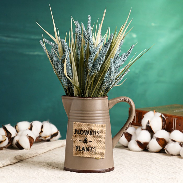 Кашпо Кашпо "Оливер" серое, 7х13х14см