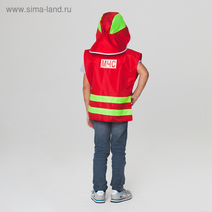 Карнавальный костюм «Пожарный МЧС, р. 32–34, 5–10 лет, полоски цвета МИКС Карнавальный костюм «Пожарный МЧС, р. 32–34, 5–10 лет, полоски цвета МИКС