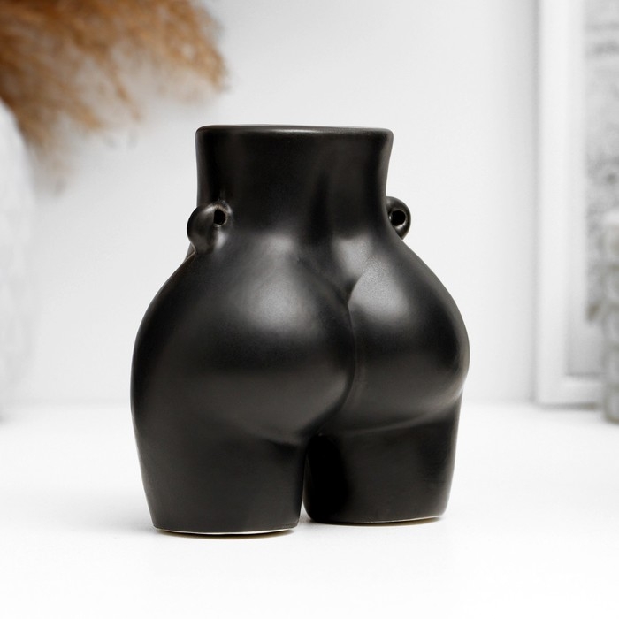 Подсвечник Подсвечник "Марта" черный глянец, 10х6х8см