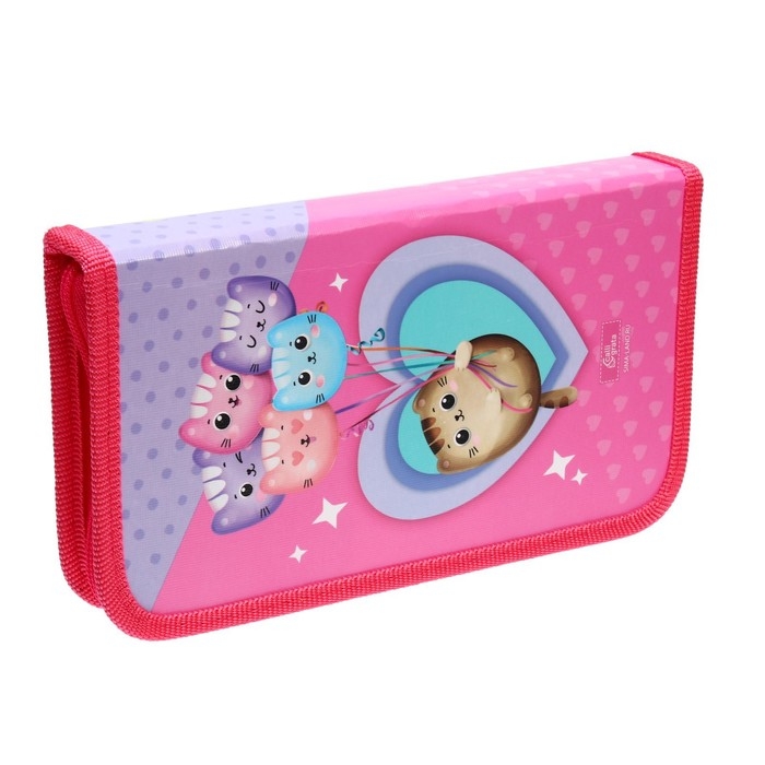 Пенал 1 секция, 115 х 205 мм, с наполнением 16 предметов, Calligrata Пенал 1 секция, 115 х 205 мм, с наполнением 16 предметов, Calligrata "Зайка" ламинированный картон, 30П26/set