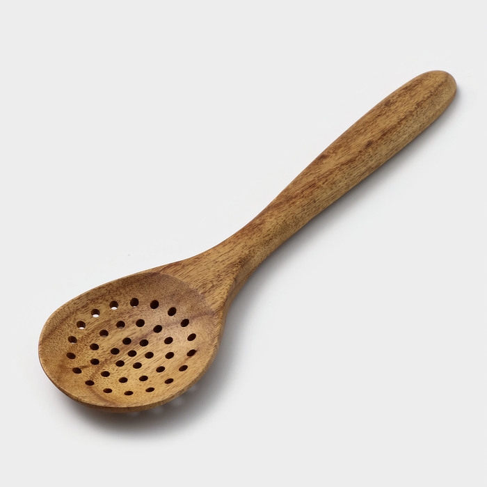 Ложка - шумовка, 28,5×7,8 см, акация Ложка - шумовка, 28,5×7,8 см, акация