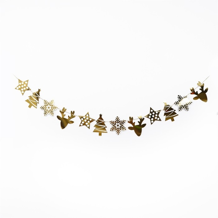 Гирлянда &laquo;Новый год&raquo;, 230 см, цвет золотой