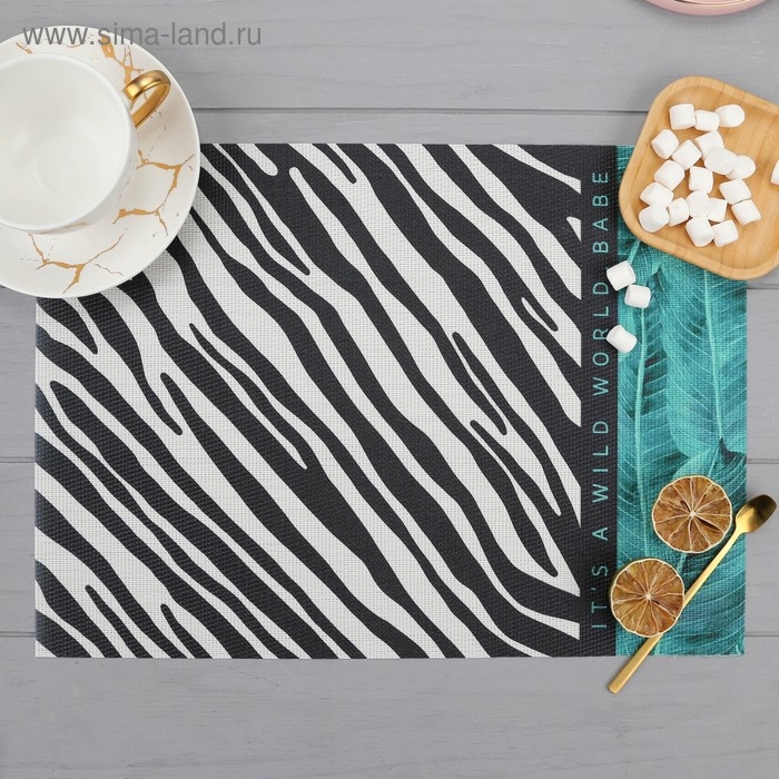 Салфетка на стол Салфетка на стол "Wild world", ПВХ, 40х29 см
