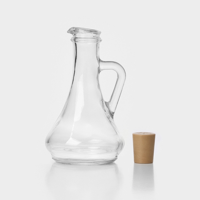 Набор стеклянных емкостей для масла-уксуса с пластиковой пробкой &laquo;Оливия&raquo;, 260 мл, 2 шт