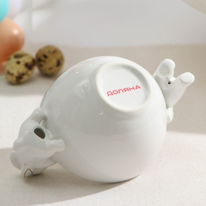 Салатник Доляна «Зайка в золотом», 240 мл, 15,5×10×10см Салатник Доляна «Зайка в золотом», 240 мл, 15,5×10×10см