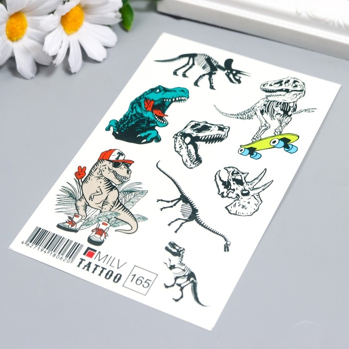 Татуировка на тело Татуировка на тело "Динозавры" 10х15 см