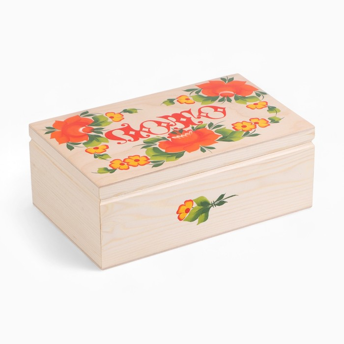 Русское лото деревянное, игра настольная  Русское лото деревянное, игра настольная "Роспись", в подарочной шкатулке, с бочонками