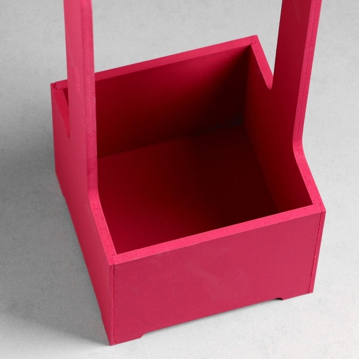 Кашпо - ящик деревянный 13,5х13,5х30 см Бордо Кашпо - ящик деревянный 13,5х13,5х30 см Бордо