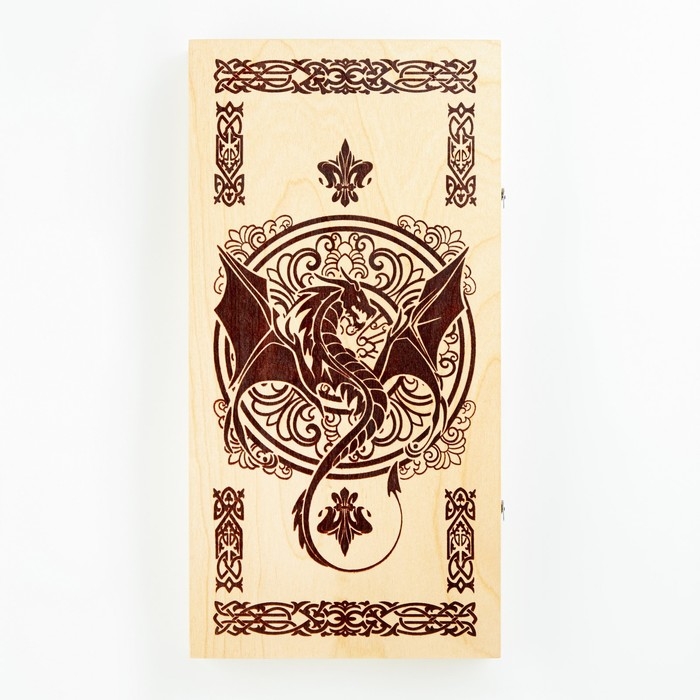 Нарды деревянные большие, настольная игра Нарды деревянные большие, настольная игра "Дракон", 40 х 40 см