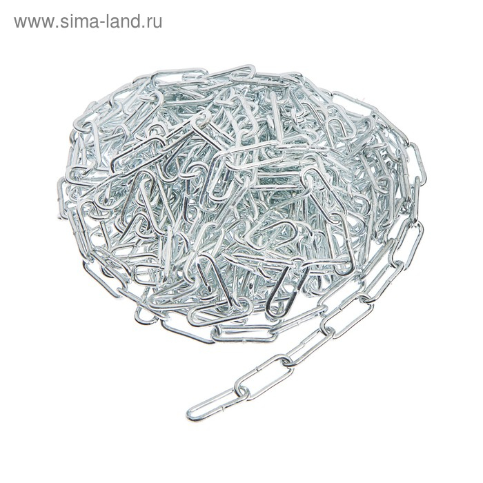 Цепь длиннозвенная ТУНДРА krep, DIN763, диаметр 3 мм, сварная, оцинкованная, 10 м Цепь длиннозвенная ТУНДРА krep, DIN763, диаметр 3 мм, сварная, оцинкованная, 10 м