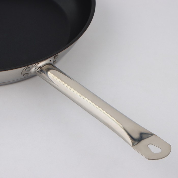 Сковорода «Общепит», d=34 см, толщина корпуса 0,6 мм, дно 3,5 мм, с теплораспределительным слоем, антипригарное покрытие, индукция Сковорода «Общепит», d=34 см, толщина корпуса 0,6 мм, дно 3,5 мм, с теплораспределительным слоем, антипригарное покрытие, индукция