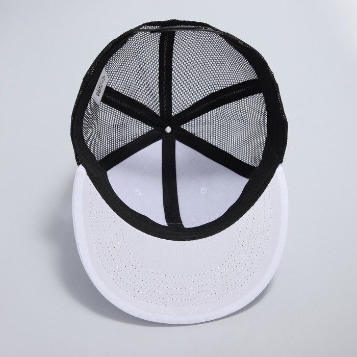 Кепка мужская с прямым козырьком Overhat, цвет белый, сетка, р-р 56