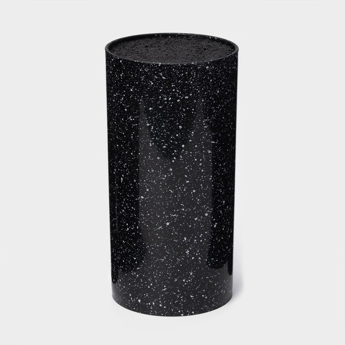 Подставка под ножи с наполнителем «Чёрный гранит», 22×11 см, цвет чёрный Подставка под ножи с наполнителем «Чёрный гранит», 22×11 см, цвет чёрный