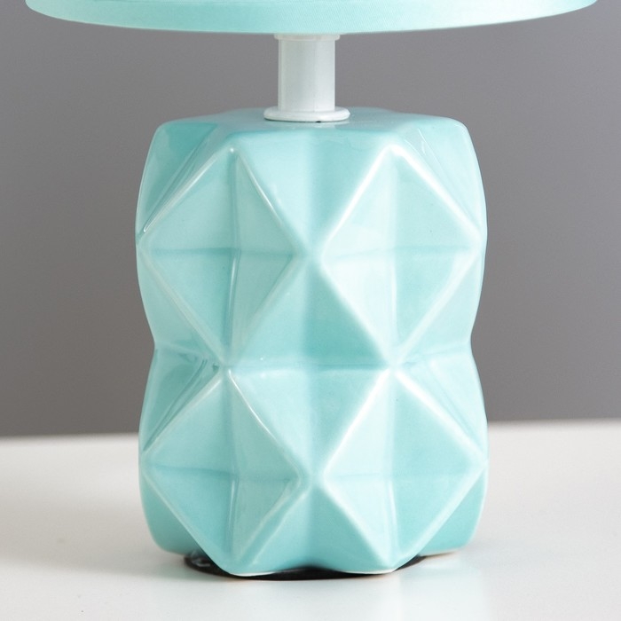 Настольная лампа Настольная лампа "Аврора" Е14 40Вт лазурный 13х13х25 см RISALUX