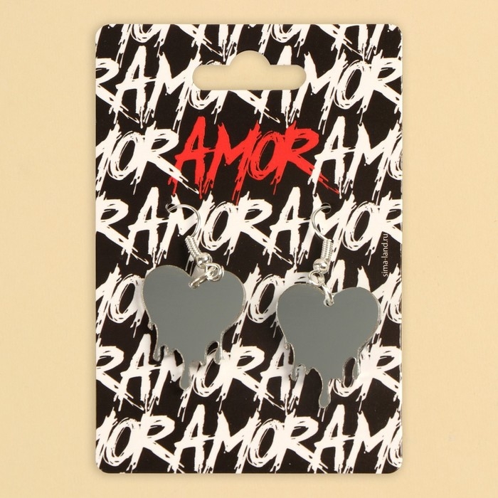 Серьги «Amor», 6 х 9 см Серьги «Amor», 6 х 9 см