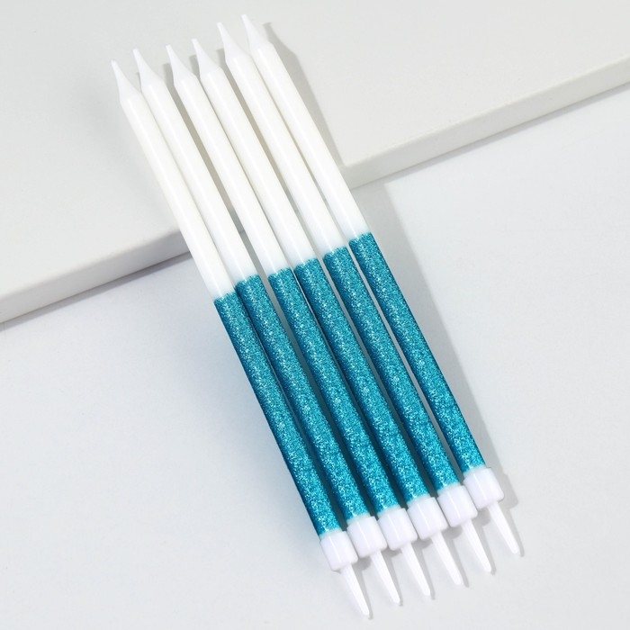 Свечи для торта «В твой день рождения», голубые, 6 шт., 13 х 0,5 см Свечи для торта «В твой день рождения», голубые, 6 шт., 13 х 0,5 см