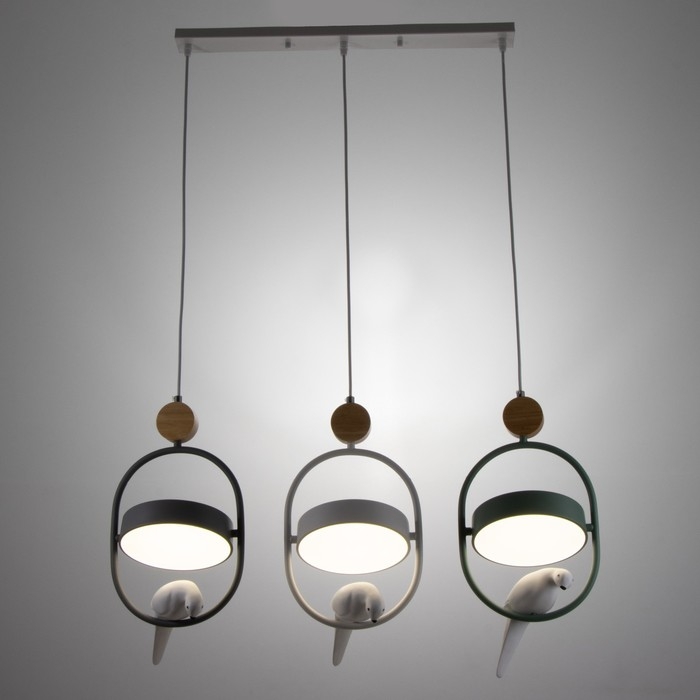 Светильник BayerLux Светильник BayerLux "Пиатти голубь" 3LED 72Вт 3000-6000К зеленый белый серый 22х22х43-85 см 766591