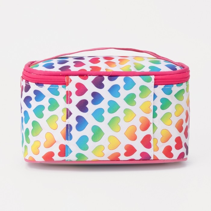 Косметичка на молнии, цвет розовый/разноцветный Косметичка на молнии, цвет розовый/разноцветный