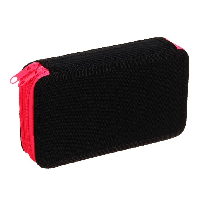 Пенал 2 секции 110*190 ткань ПКТ 11-42 Пенал 2 секции 110*190 ткань ПКТ 11-42 "Чёрный-ярко-розовый" 56330