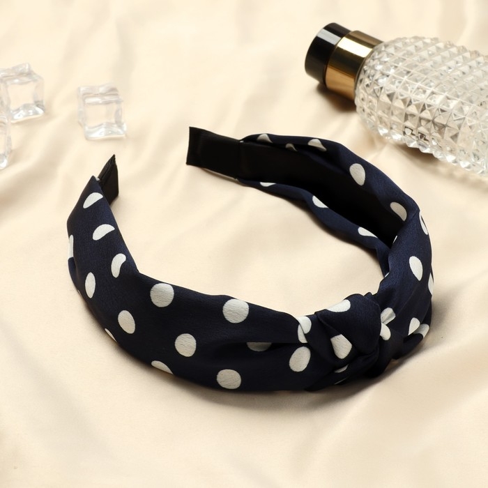 Ободок для волос Ободок для волос "Кокетка" 3 см, синий горох