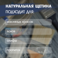 Кисть круглая ТУНДРА, натуральная щетина, деревянная рукоятка, №18, 60 мм