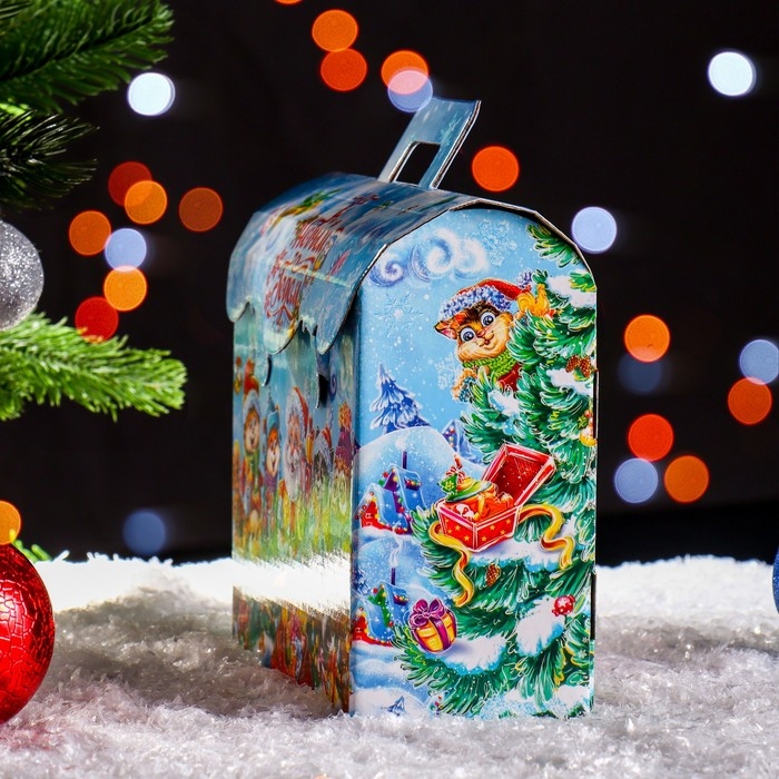 Новый год. Подарочная коробка Новый год. Подарочная коробка "Сундучок" 25 х 9 х 19,5 см.