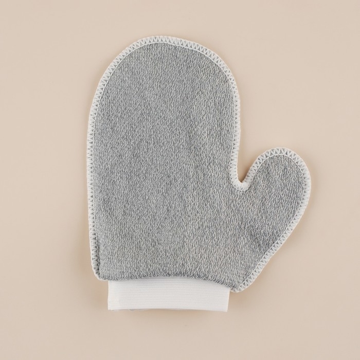 Мочалка-варежка массажная SL Home «Ортика», хлопок, 20×17 см, цвет серый