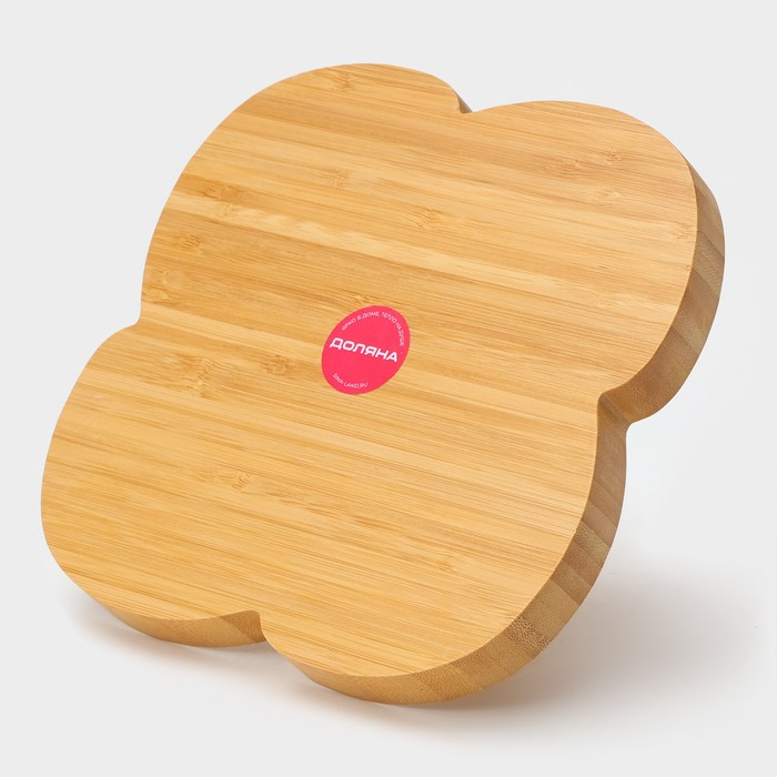 Менажница Доляна «Вертиго», 19,5×19,5 см, бамбук Менажница Доляна «Вертиго», 19,5×19,5 см, бамбук