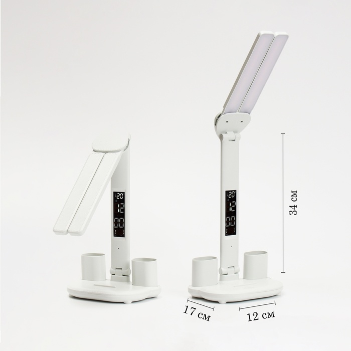 Часы - лампа электронные: календарь, термометр, органайзер, 7 Вт, 40 LED, 3 режима, USB Часы - лампа электронные: календарь, термометр, органайзер, 7 Вт, 40 LED, 3 режима, USB