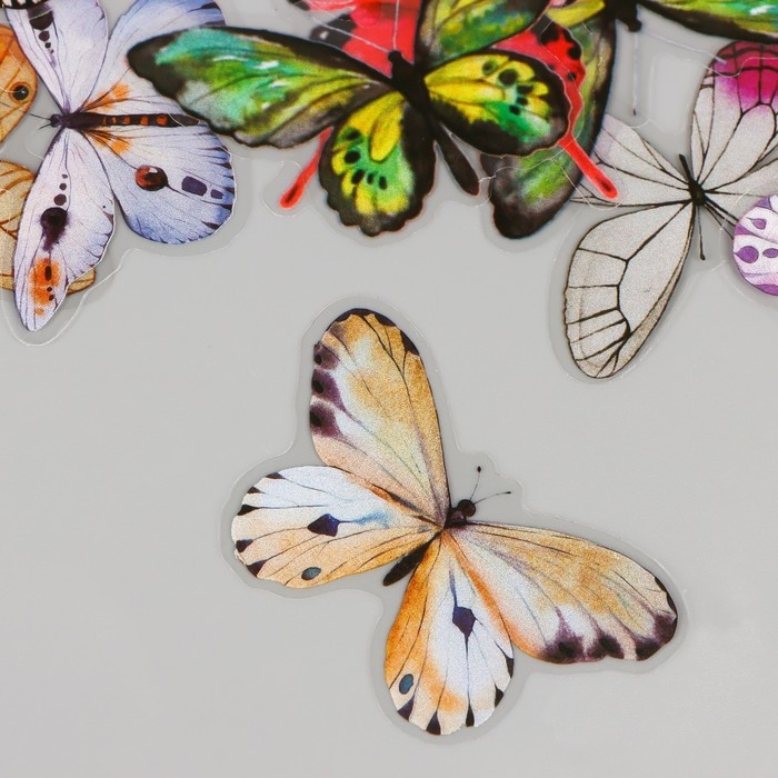 Наклейки PVC Наклейки PVC "Порхающие бабочки" набор 40 шт 8х7 см