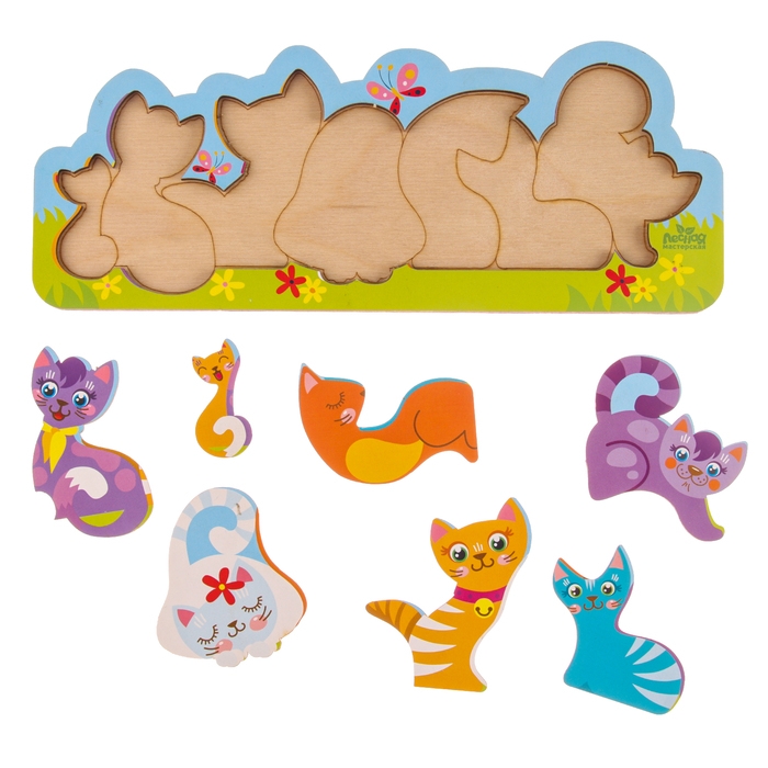 Головоломка «Котики», 25х10 см Головоломка «Котики», 25х10 см