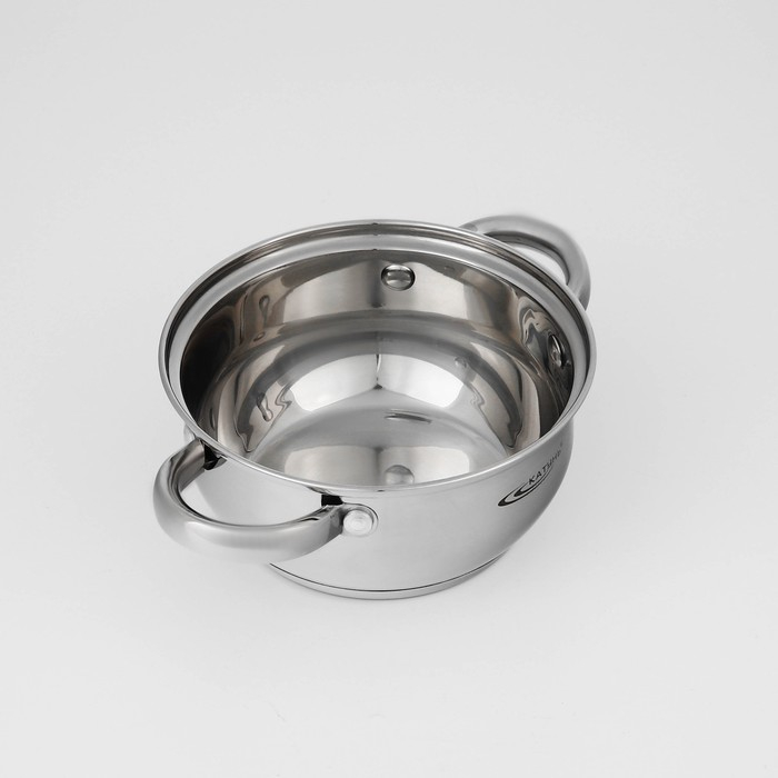 Набор кастрюль «Гретта», 3 предмета: 1,6 л, 2,2 л, 3,2 л, капсульное дно, индукция Набор кастрюль «Гретта», 3 предмета: 1,6 л, 2,2 л, 3,2 л, капсульное дно, индукция