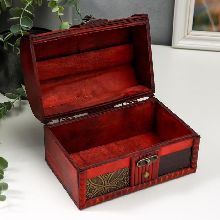 Шкатулка дерево состаренная Шкатулка дерево состаренная "Питон и медальон" сундучок МИКС 11х16х10,5 см