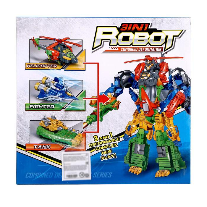 Набор роботов «Военная техника», трансформируется, 3 собираются в 1 робота