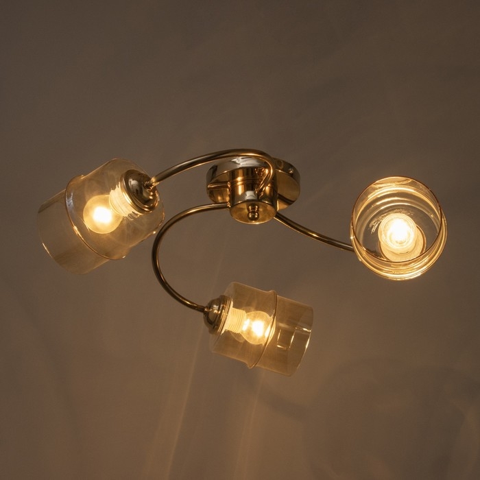 Люстра Люстра "Фокс" 3хЕ27 40Вт золото 50х50х12 см