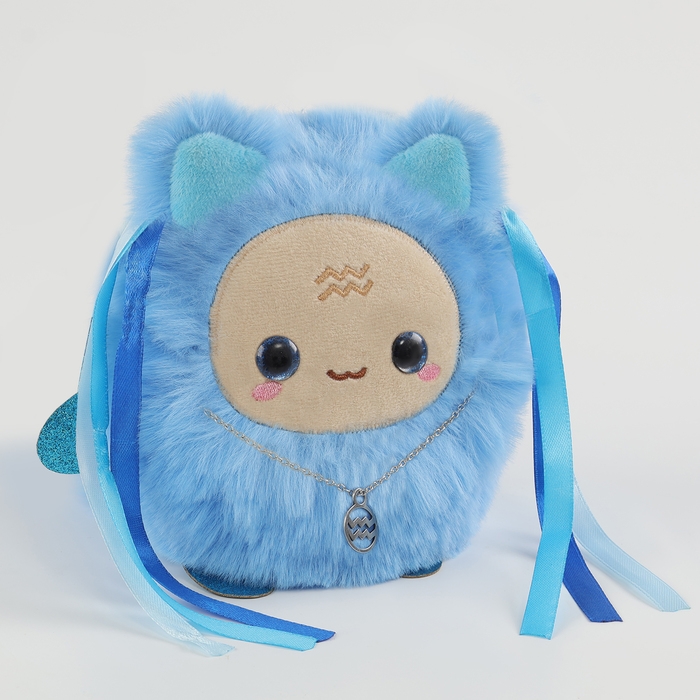 Мягкая игрушка «Зодиаки: Водолей», с кулоном, 17 см Мягкая игрушка «Зодиаки: Водолей», с кулоном, 17 см