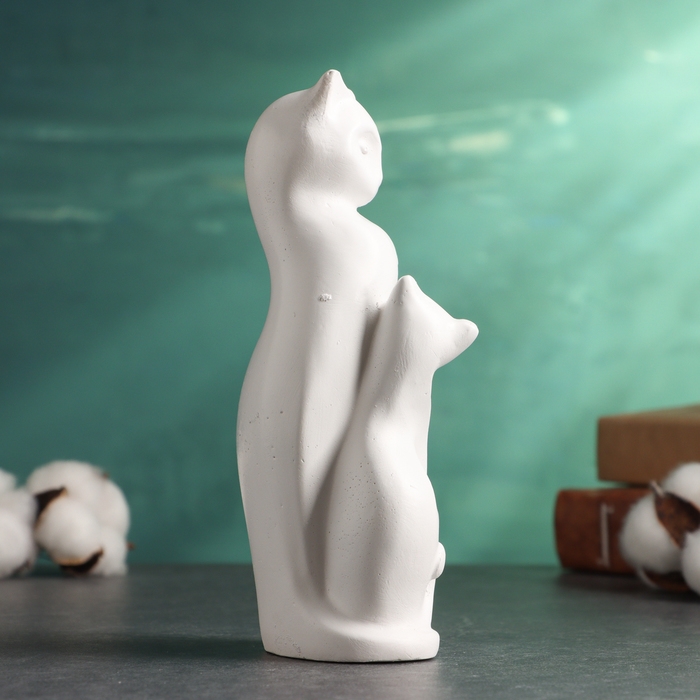 Фигура Фигура "Котики с изгибом" белые, 17см