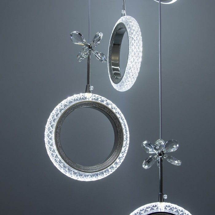 Светильник с ПДУ Светильник с ПДУ "Лаурен" LED 130Вт 3000-6000К серебро 53х53х100 см