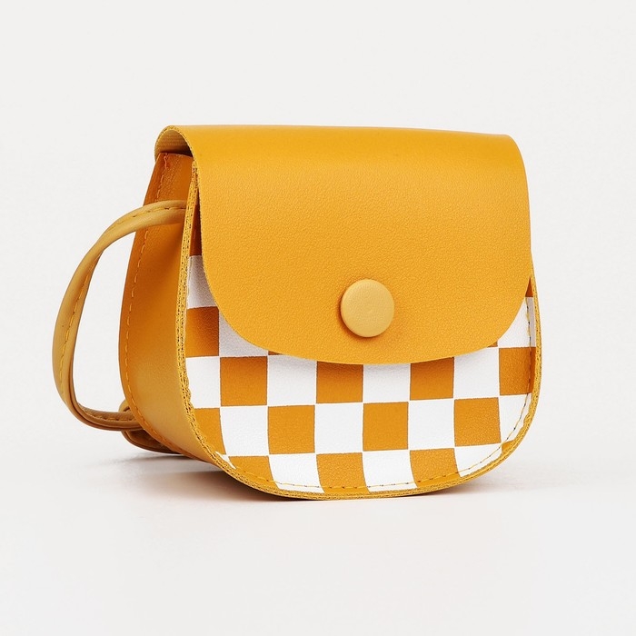 Сумка детская для девочки на магните, длинный ремень, цвет жёлтый Сумка детская для девочки на магните, длинный ремень, цвет жёлтый