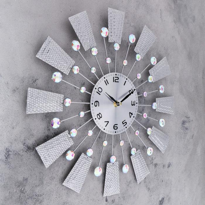 Часы настенные, интерьерные, большие Часы настенные, интерьерные, большие "Зеркальные точки", d-40 см, циферблат d-12 см