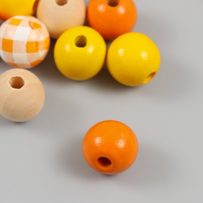 Бусины для творчества дерево Бусины для творчества дерево "Оттенки осени" набор 10 шт d=1,6 см