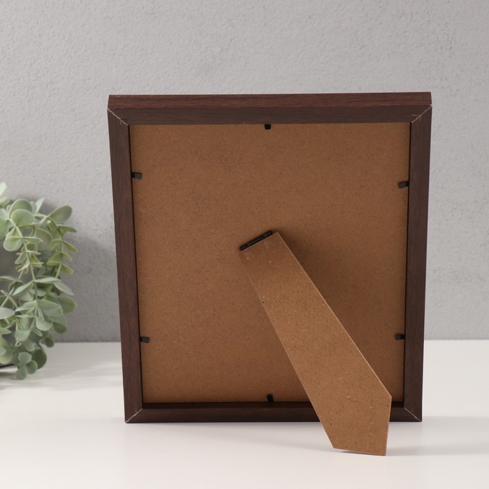 Фоторамка МДФ на 1 фото 13х18 см с паспарту Фоторамка МДФ на 1 фото 13х18 см с паспарту "Феличита" темно-коричневая 2х23х28 см