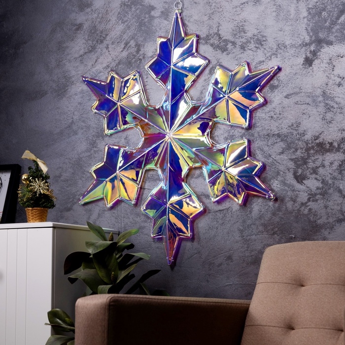 Светодиодная фигура «Снежинка» 80 × 80 см, пластик, 220 В, 8 режимов, свечение тёплое белое Светодиодная фигура «Снежинка» 80 × 80 см, пластик, 220 В, 8 режимов, свечение тёплое белое