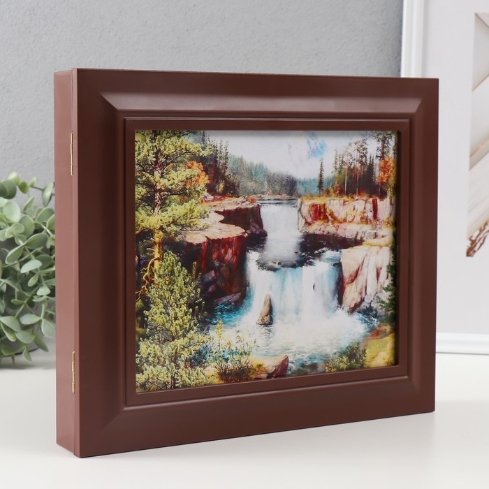 Ключница закрытая Ключница закрытая "Пейзаж" 26,5х31,5 см Орех