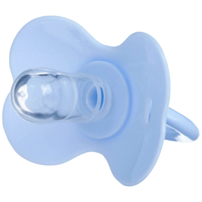 Соска - пустышка силиконовая классическая, от 0 мес., с держателем, цвет МИКС