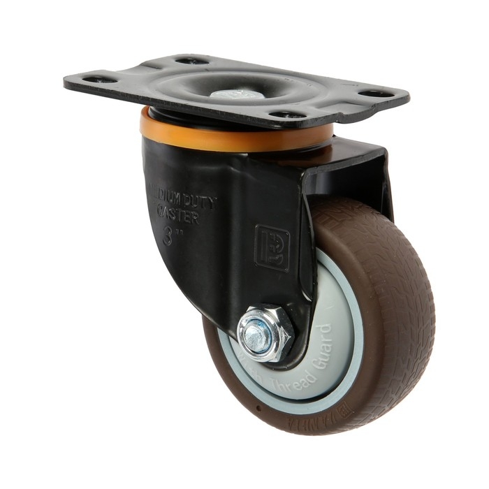 Колесо мебельное CAPPIO d=75,на площадке,поворотное, покрытие TPR Колесо мебельное CAPPIO d=75,на площадке,поворотное, покрытие TPR