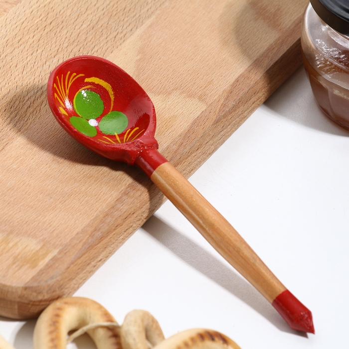 Ложка деревянная «Красная», чайная, хохлома Ложка деревянная «Красная», чайная, хохлома